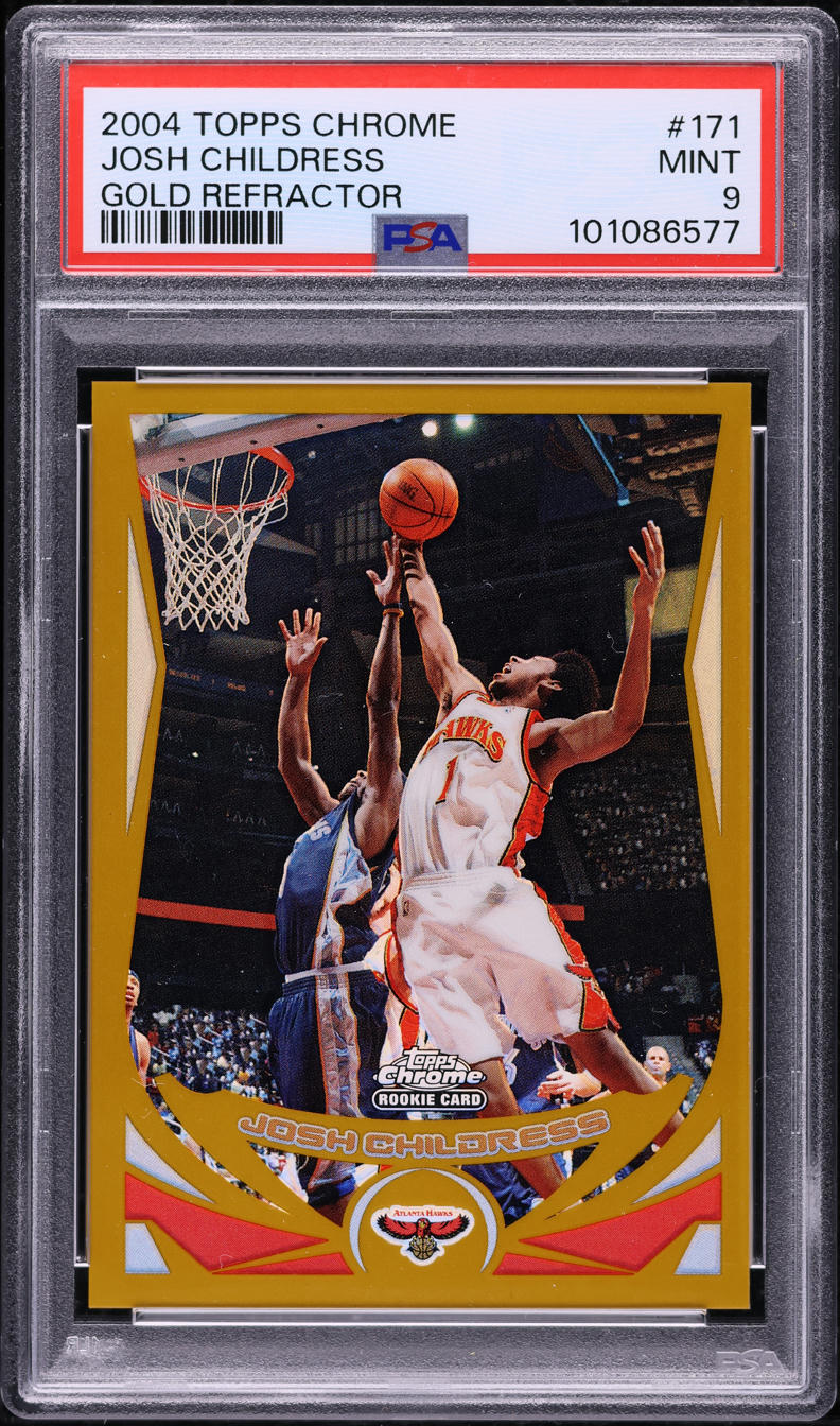 2004 Topps Chrome Gold Refractor Josh Childress ROOKIE /99 #171 PSA 9 MINT