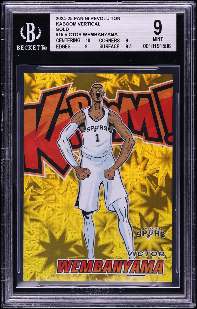 2024 Panini Revolution Kaboom! Gold Victor Wembanyama JSY # 1/10 #15 BGS 9 MINT