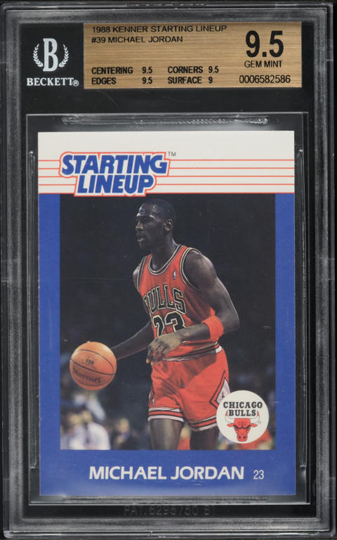 1988 Kenner Starting Lineup Michael Jordan PSA 7 NRMT on Fanatics