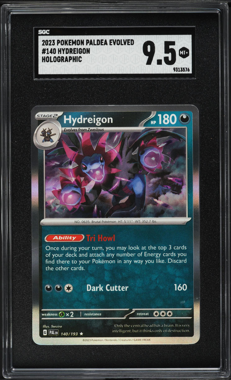 2023 Pokemon Scarlet & Violet Paldea Evolved Holo Hydreigon #140 SGC 9.5 MINT+