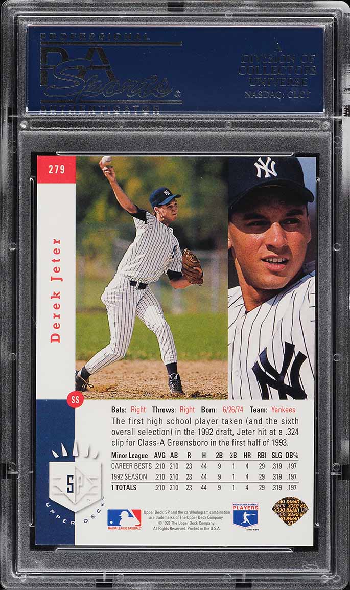 1993 SP Foil Derek Jeter ROOKIE #279 PSA 9 MINT