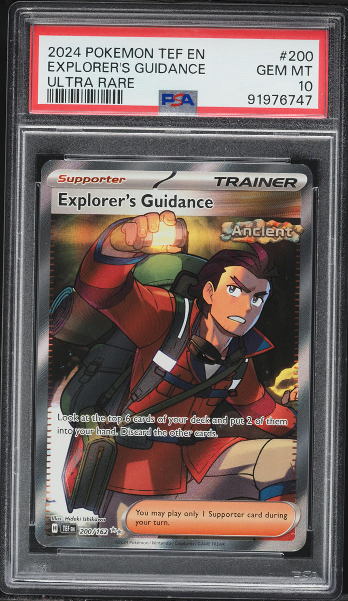 2024 Pokemon Scarlet & Violet Temporal Forces Full Art Explorer's Guidance #200 PSA 10 GEM MINT