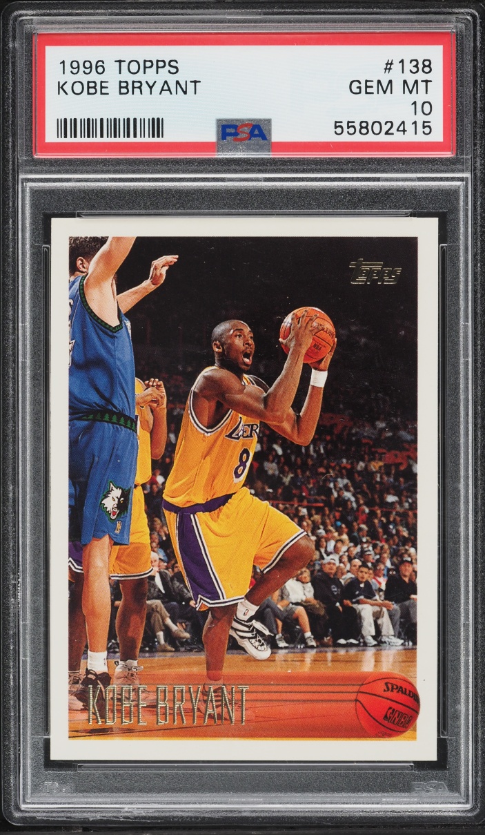 1996 Topps Basketball Kobe Bryant ROOKIE #138 PSA 10 GEM MINT