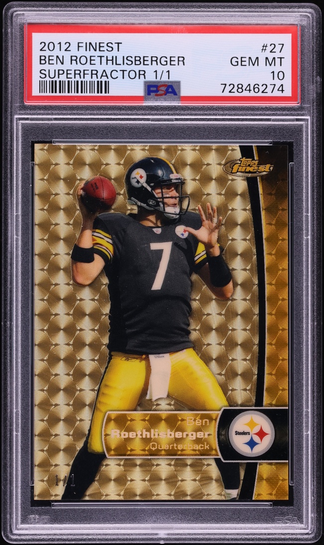 2012 Finest Superfractor Ben Roethlisberger 1/1 #27 PSA 10 GEM MINT