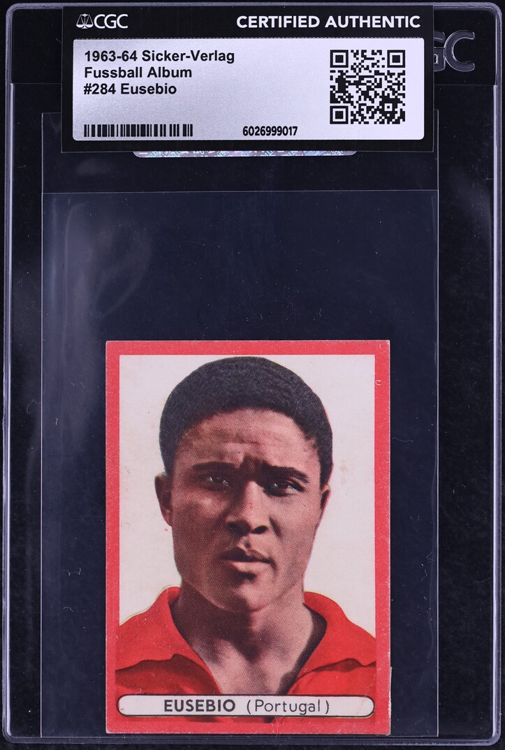 1963 Sicker-Verlag Fussball Album Eusebio ROOKIE #284 CGC AUTH