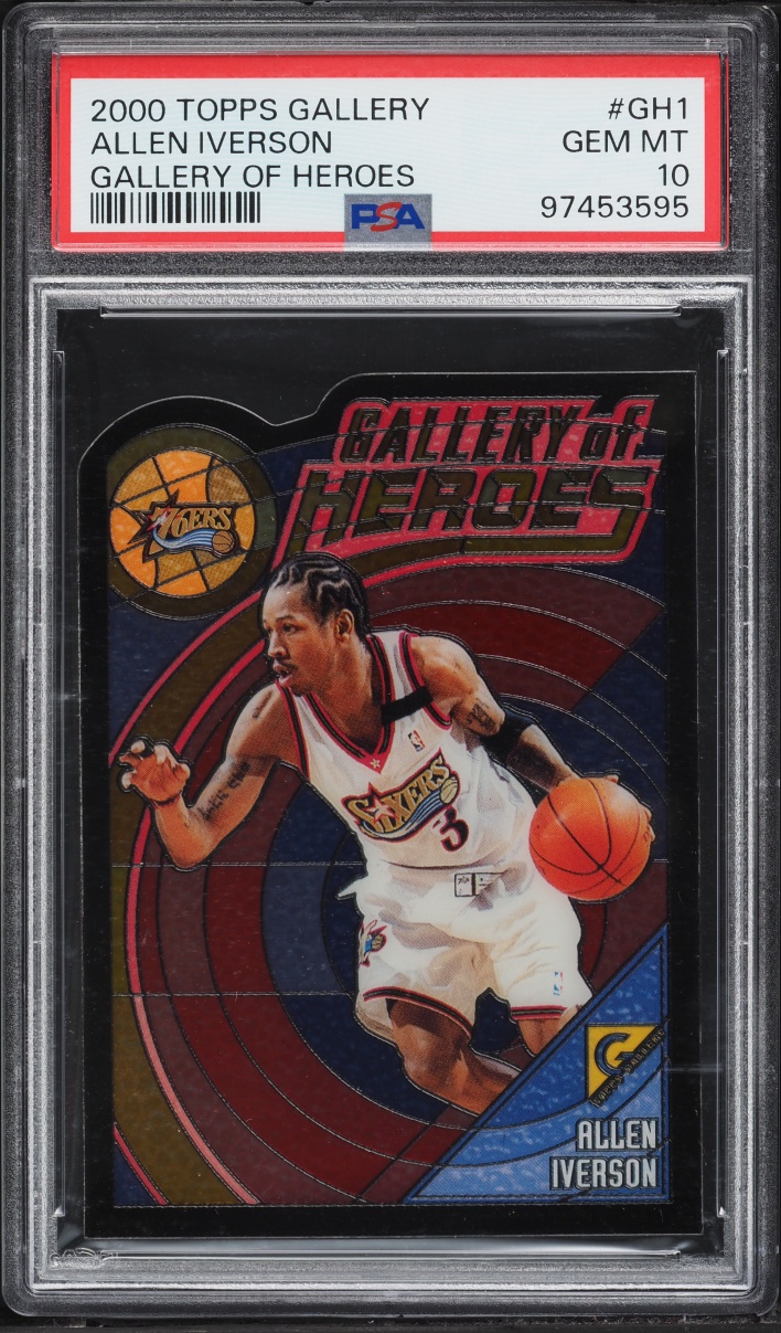 2000 Topps Gallery Of Heroes Die-Cut Allen Iverson #GH1 PSA 10 GEM MINT
