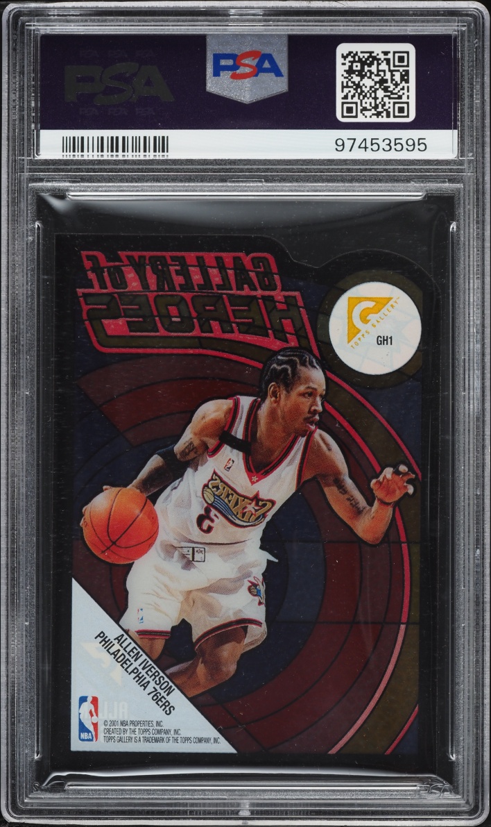 2000 Topps Gallery Of Heroes Die-Cut Allen Iverson #GH1 PSA 10 GEM MINT