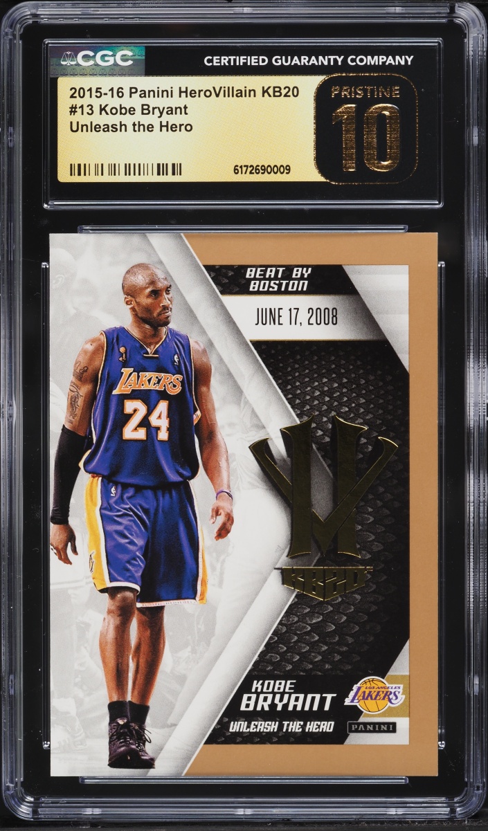 2015 Panini HeroVillain KB20 Unleash The Hero Kobe Bryant #13 CGC 10 PRISTINE