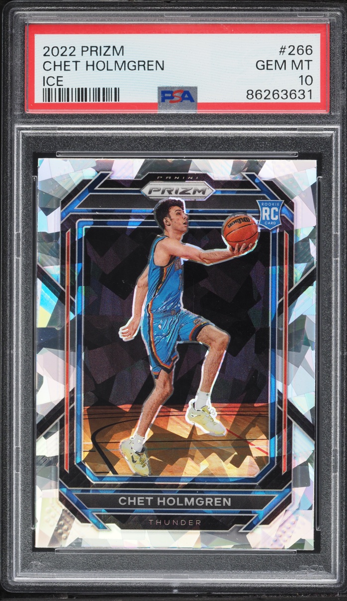2022 Panini Prizm Ice Chet Holmgren ROOKIE #266 PSA 10 GEM MINT