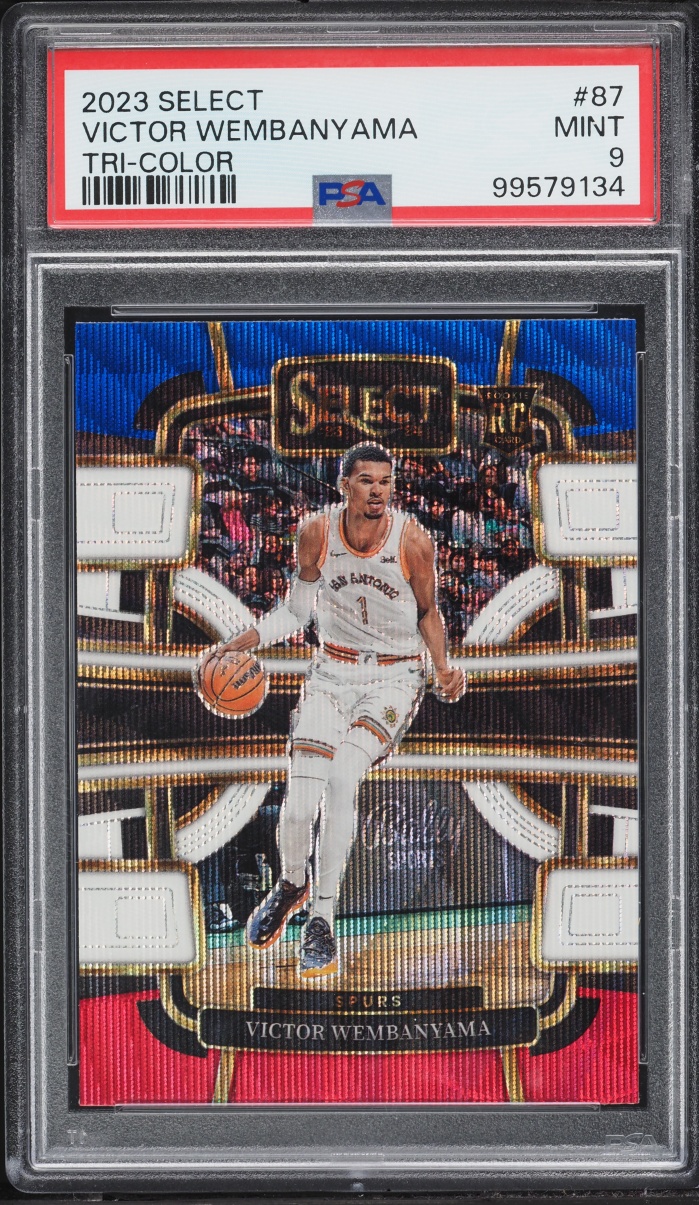2023 Select Concourse Tri Color Prizm Victor Wembanyama ROOKIE #87 PSA 9 MINT