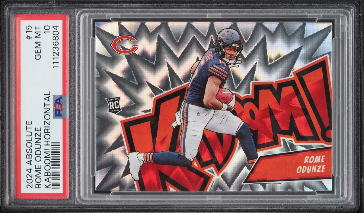 2024 Absolute Kaboom Horizontal Rome Odunze ROOKIE #15 PSA 10 GEM MINT