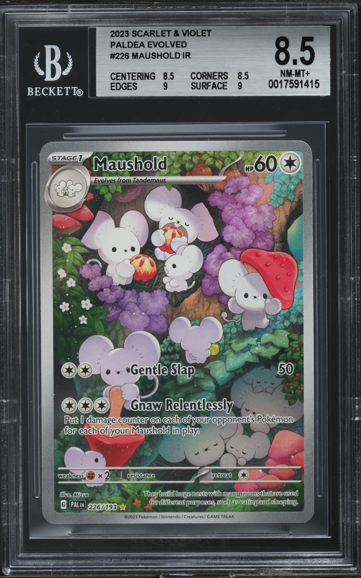 2023 Pokemon Scarlet & Violet Paldea Evolved Art Rare Maushold #226 BGS 8.5