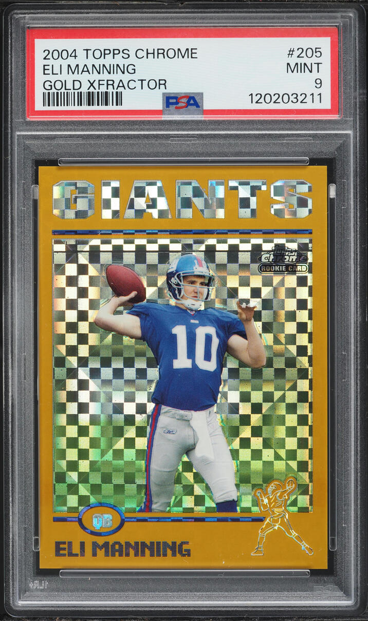 2004 Topps Chrome Gold Xfractor Eli Manning ROOKIE /279 #205 PSA 9 MINT
