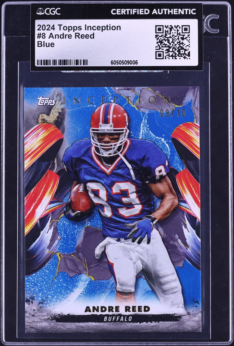 2024 Topps Inception Blue Andre Reed /10 #8 CGC AUTH