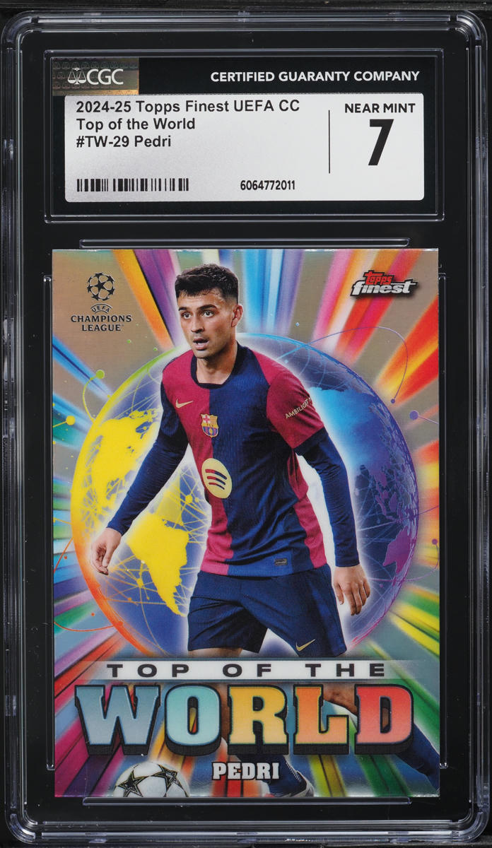2024 Finest UEFA Club Competitions Top Of The World Pedri #TW-29 CGC 7 NRMT