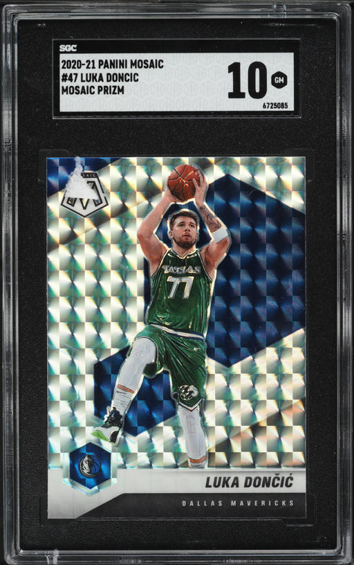 2020 Panini Mosaic Reactive Red Luka Doncic #47 PSA 10 GEM