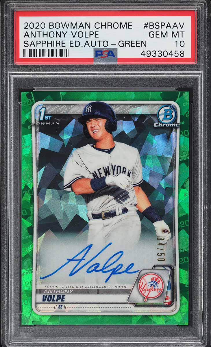 その他 2020 bowman sapphire Anthony volpe PSA9 Anthony Volpe 2020 Bowman Sapphire Edition #BCP-139 Chrome