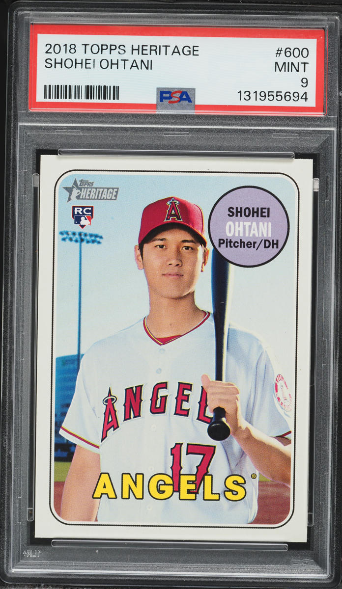2018 Topps Heritage Shohei Ohtani ROOKIE #600 PSA 9 MINT