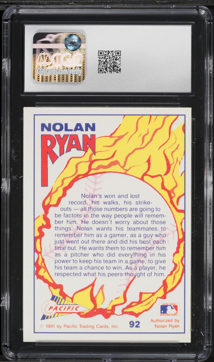 1991 Pacific Texas Express I Nolan Ryan #92 CGC 8.5 NM-MT+