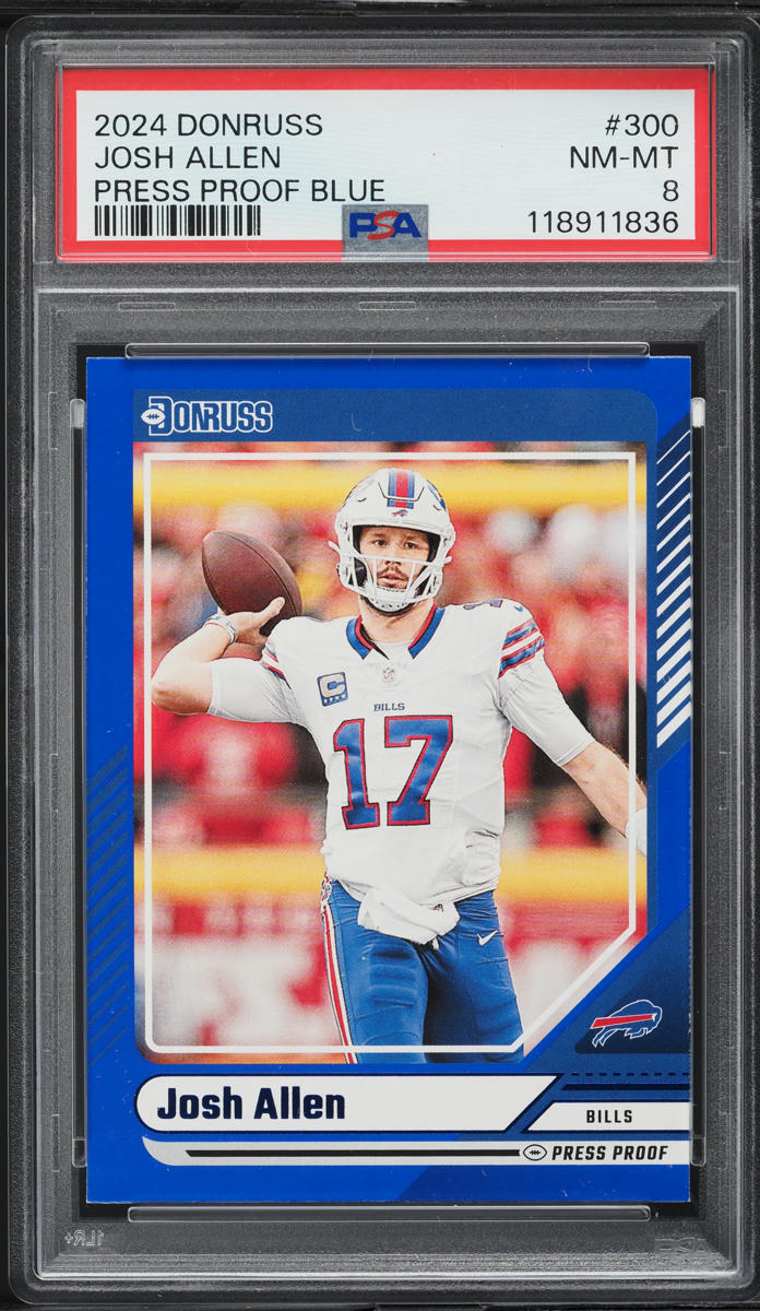 2024 Donruss Press Proof Blue Josh Allen #300 PSA 8 NM-MT
