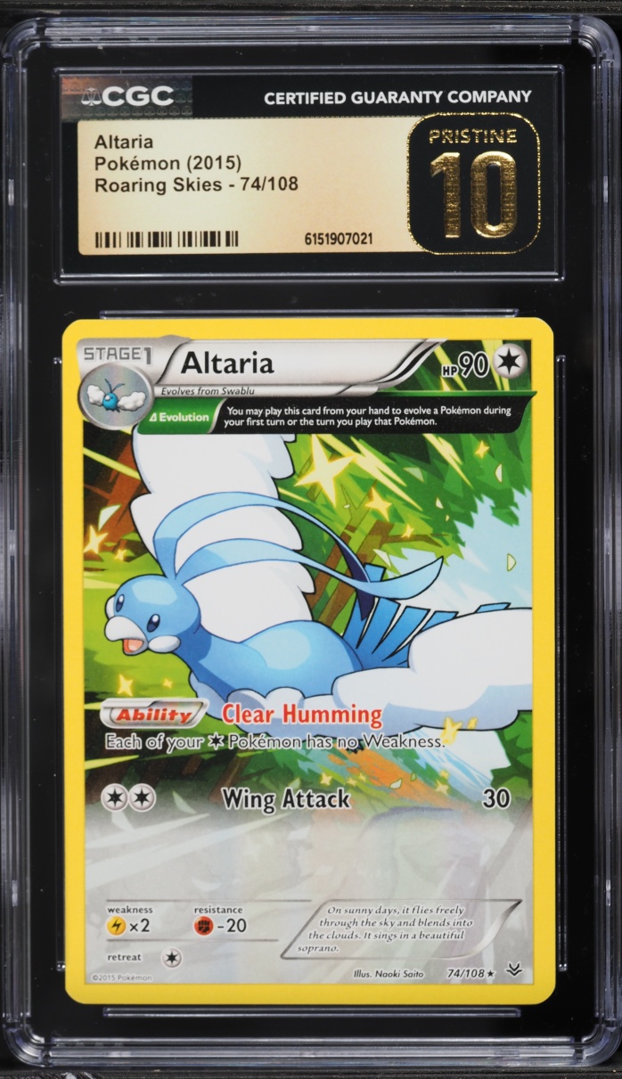 2015 Pokemon XY Roaring Skies Altaria #74 CGC 10 PRISTINE