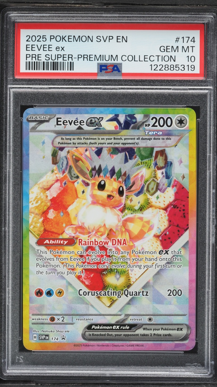 2025 Pokemon SV Promo Prismatic Evolutions Super Premium Full Art Eevee ex #174 PSA 10 GEM MINT