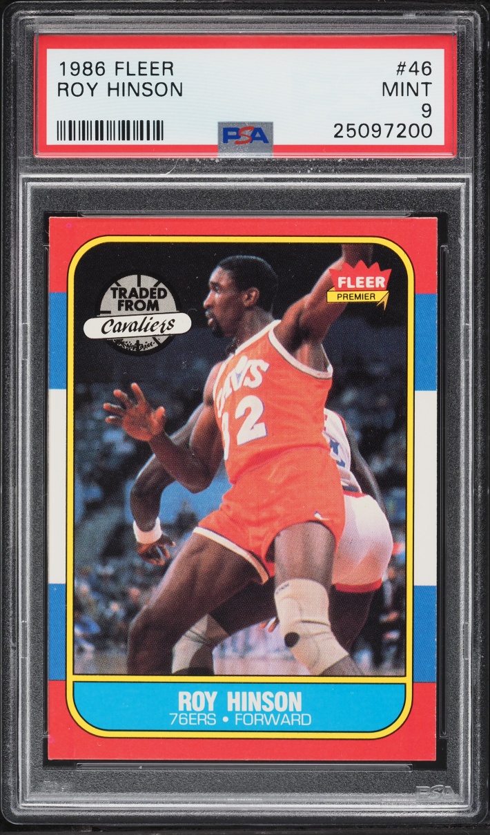 1986 Fleer Basketball Roy Hinson #46 PSA 9 MINT