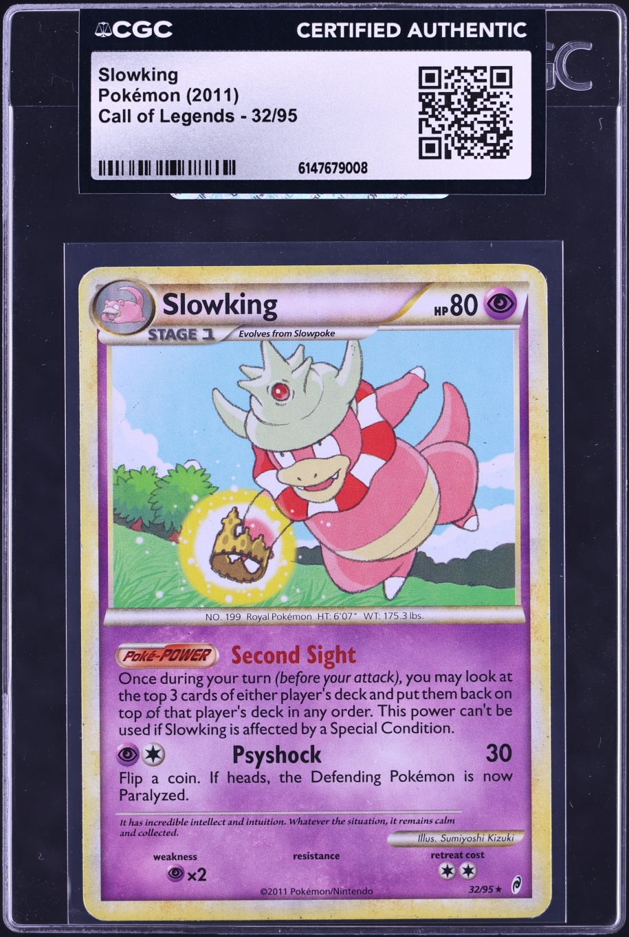 2011 Pokemon Call Of Legends Slowking #32 CGC AUTH