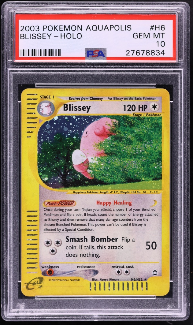 2003 Pokemon Aquapolis Holo Blissey #H6 PSA 10 GEM MINT