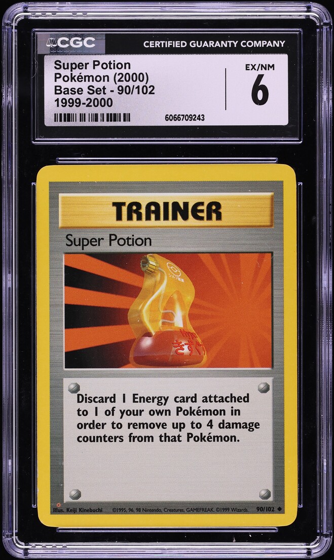 1999-2000 Pokemon Base Set Super Potion #90 CGC 6 EXMT