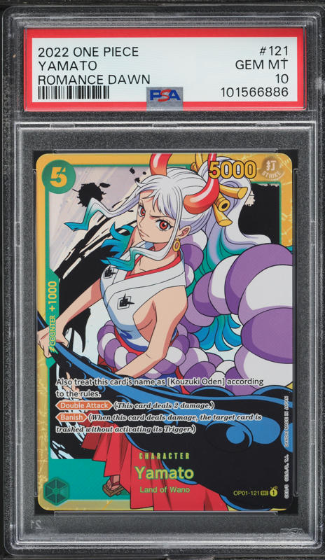2022 One Piece Romance Dawn SEC Yamato #OP01-121 PSA 10 GEM MINT
