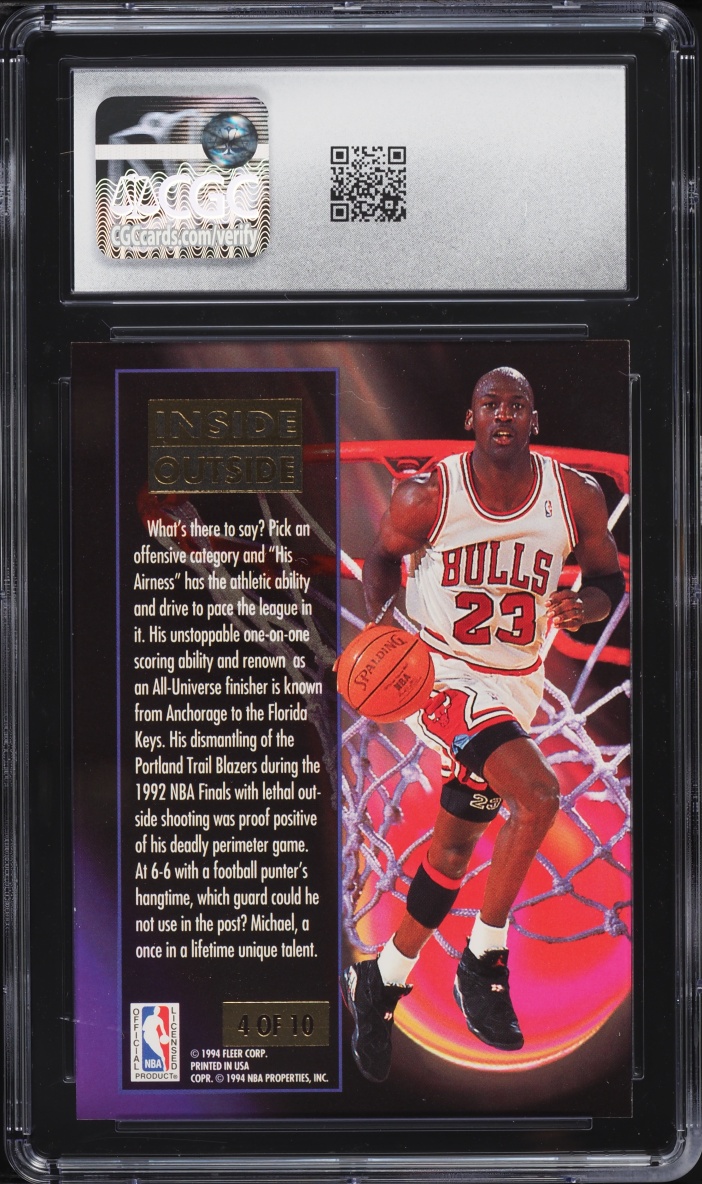 1993 Ultra Inside Outside Michael Jordan #4 CGC 9 MINT
