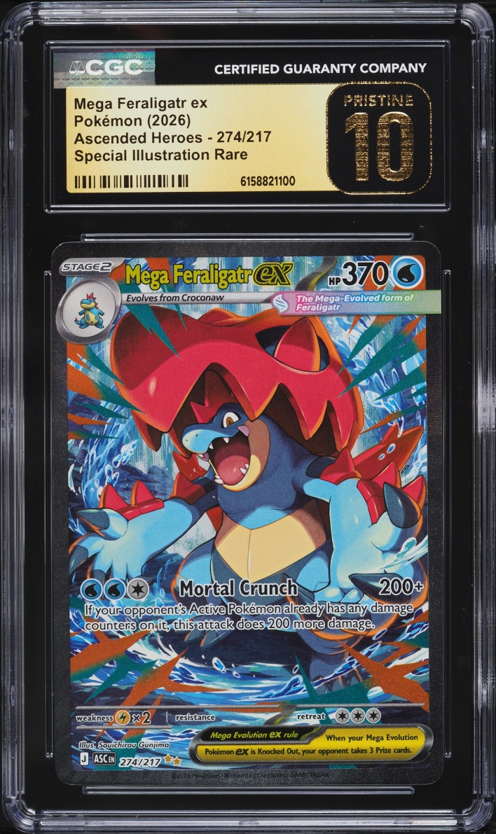 2026 Pokemon Mega Evolution Ascended Heroes SIR Mega Feraligatr EX #274 CGC 10 PRISTINE