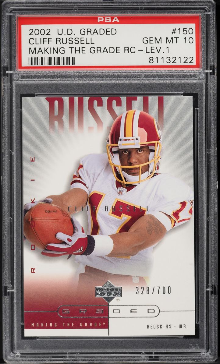 2002 Upper Deck Graded Making The Grade Cliff Russell ROOKIE /700 #150 PSA 10