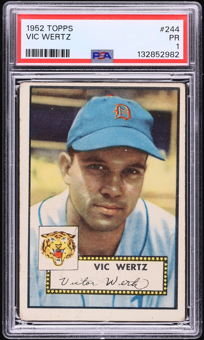 1952 Topps Vic Wertz #244 PSA 1 PR