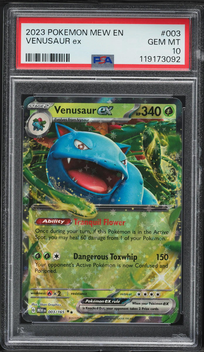 2023 Pokemon Scarlet & Violet 151 Holo Venusaur ex #3 PSA 10 GEM MINT