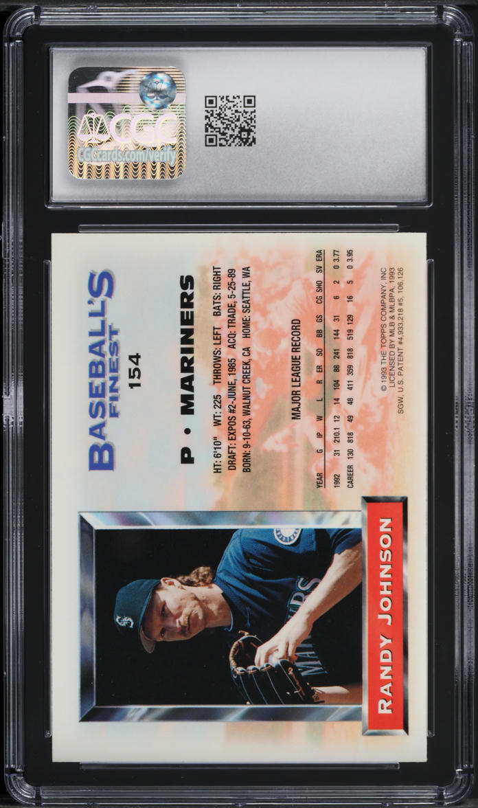 1993 Finest Randy Johnson #154 CGC 9 MINT