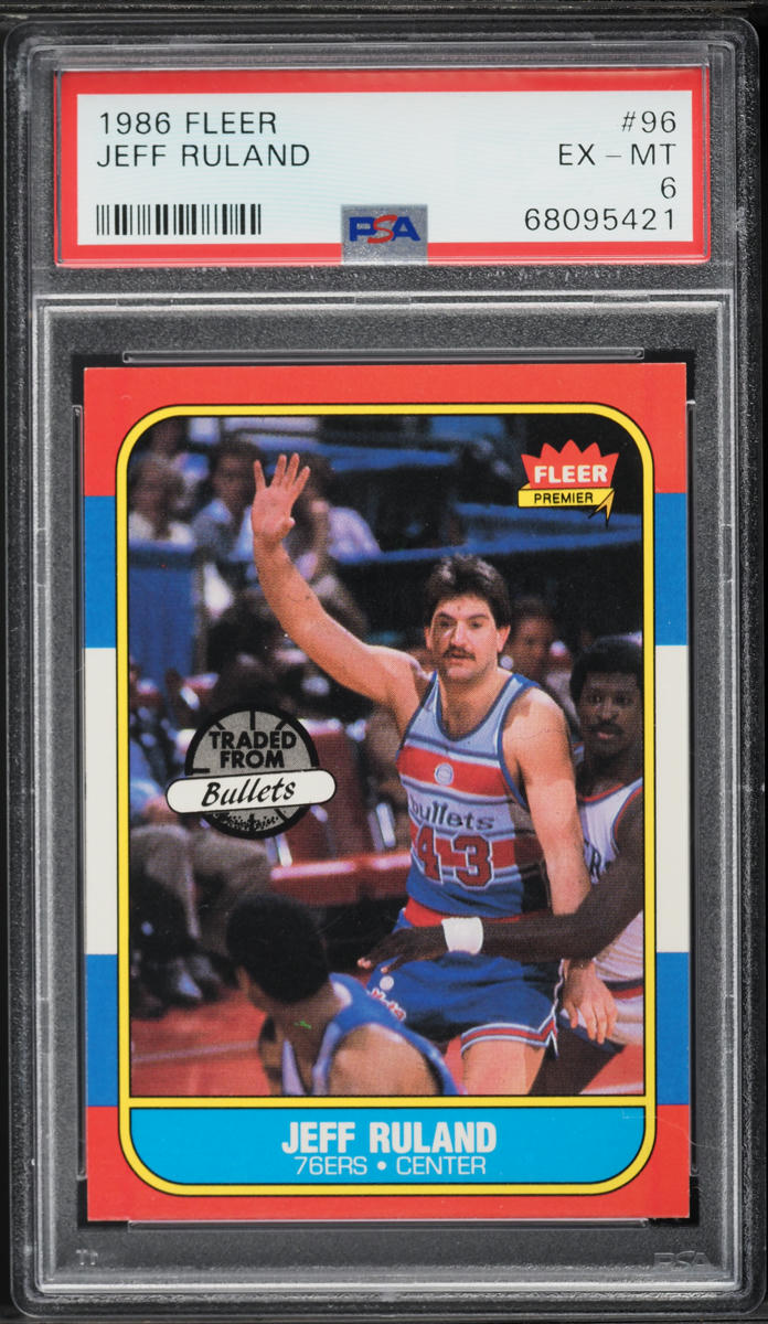 1986 Fleer Basketball Jeff Ruland #96 PSA 6 EXMT