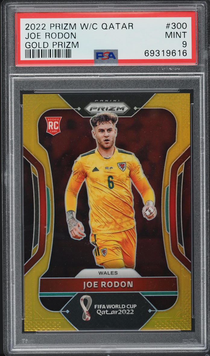 2022 Panini Prizm World Cup Qatar Gold Joe Rodon ROOKIE 1/10 #300 PSA 9 MINT