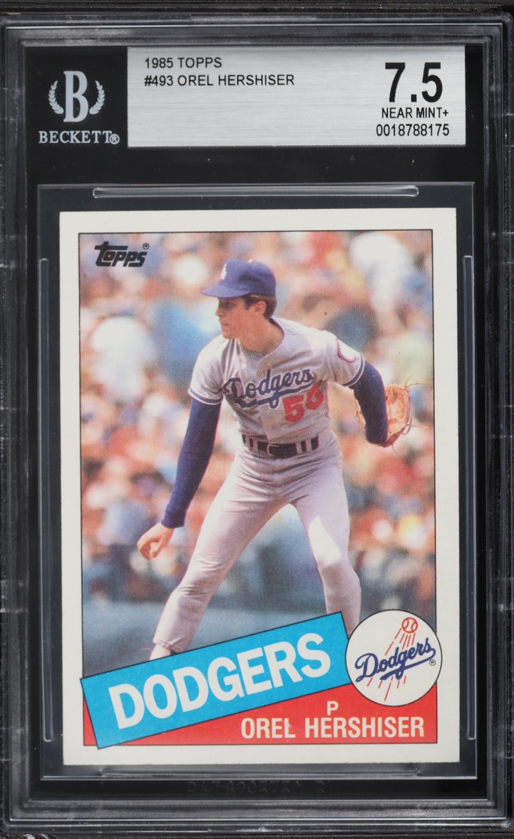 1985 Topps Orel Hershiser ROOKIE #493 BGS 7.5 NRMT+