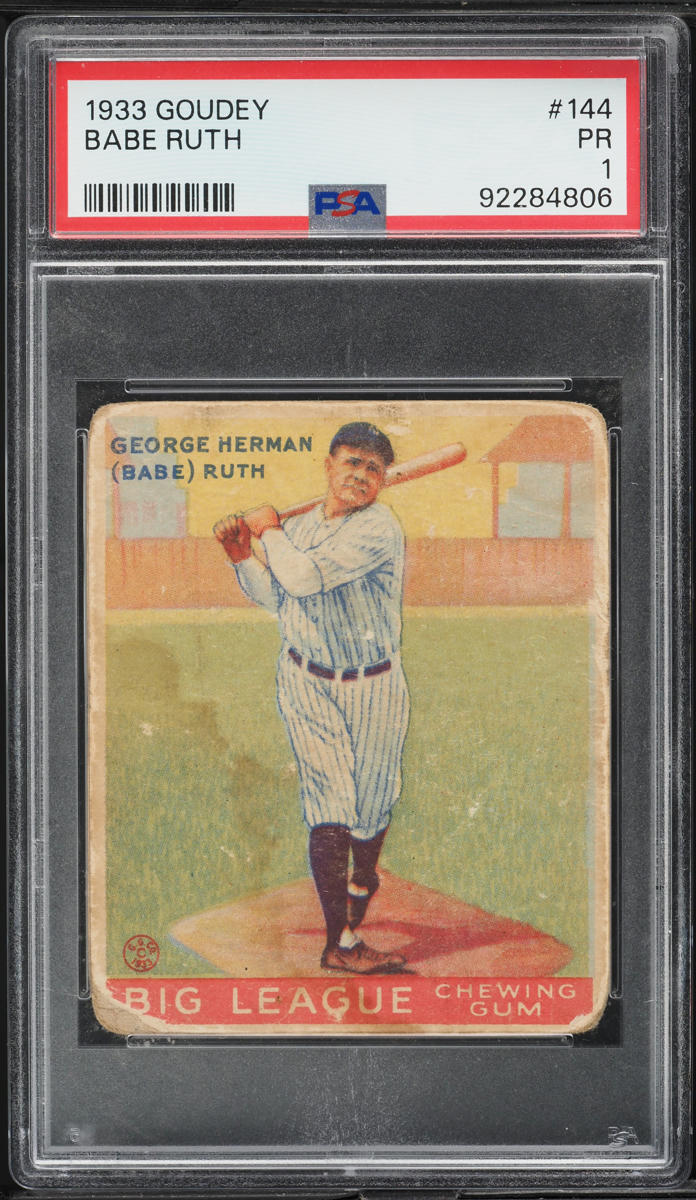 1933 Goudey Babe Ruth #144 PSA 1 PR