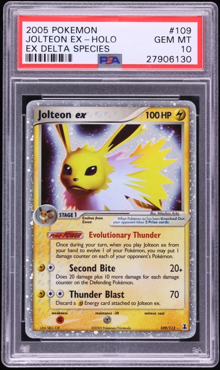 2005 Pokemon EX Delta Species Holo Jolteon ex #109 PSA 10 GEM MINT