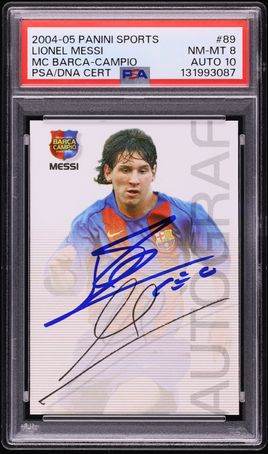 2004 Panini Sports Mega Cracks Barca Campio Lionel Messi ROOKIE