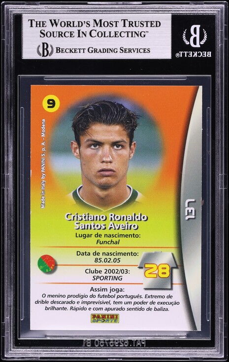 2003 Panini Sports Mega Craques Cristiano Ronaldo ROOKIE #137 BGS 6.5 EXMT+
