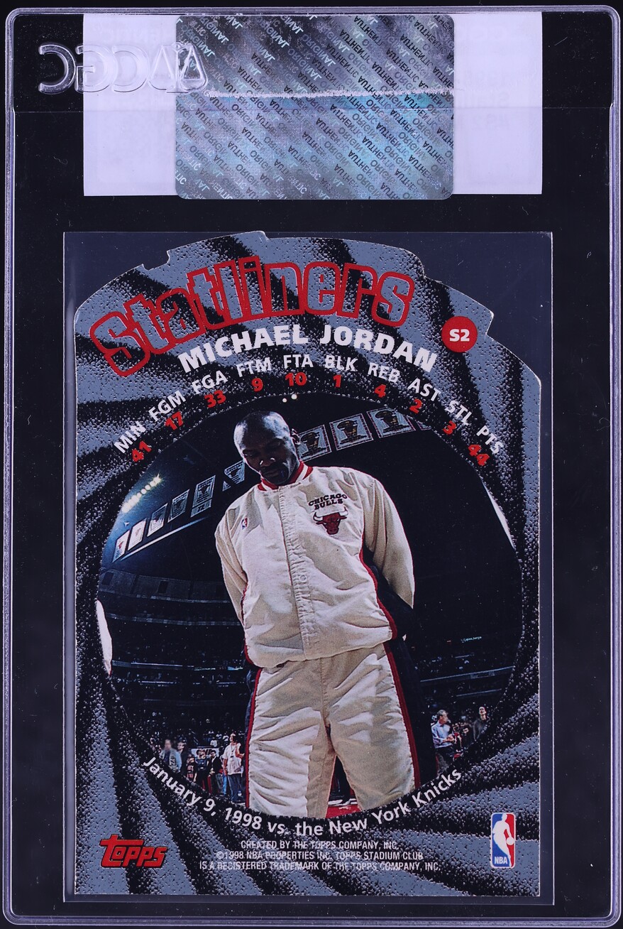 1998 Stadium Club Statliners Die-Cut Michael Jordan #S2 CGC AUTH
