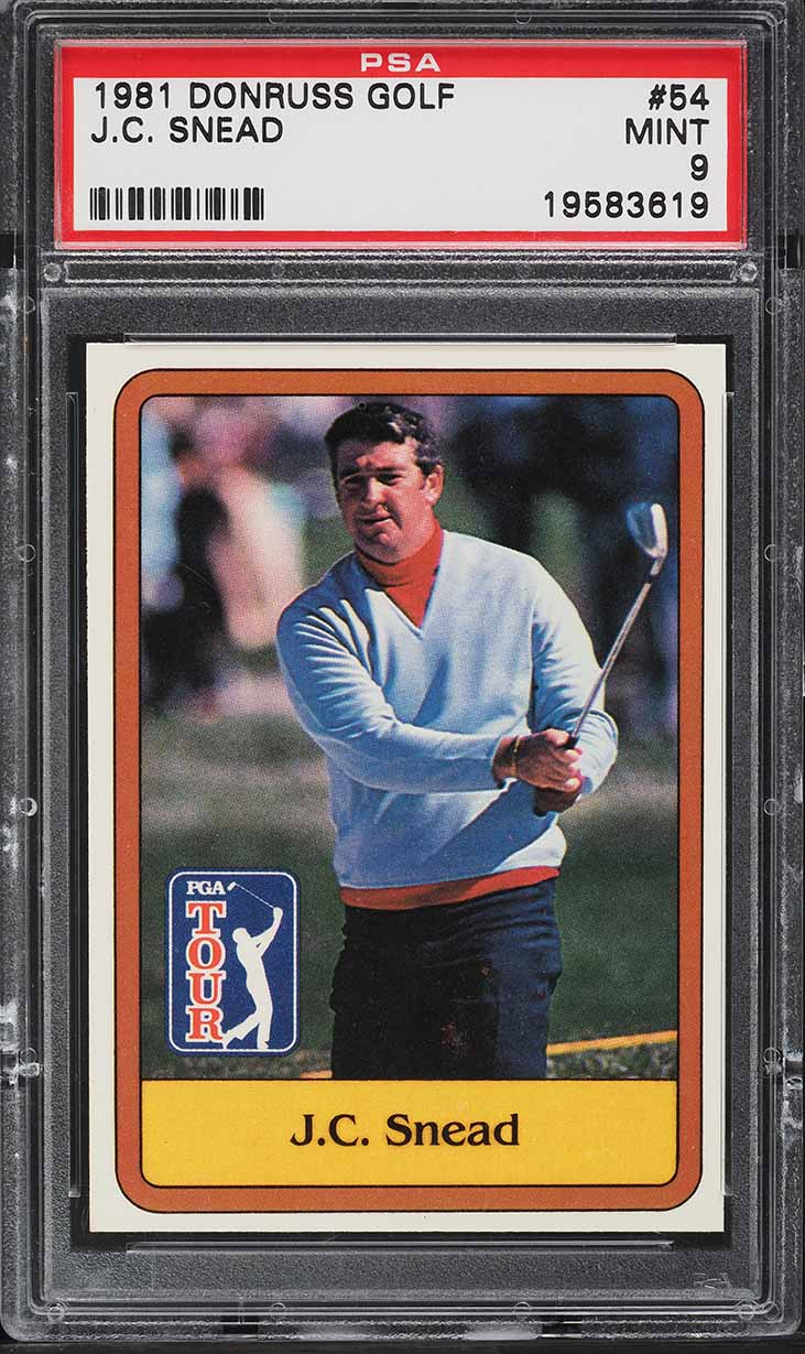 1981 Donruss Golf J.C. Snead #54 PSA 9 MINT