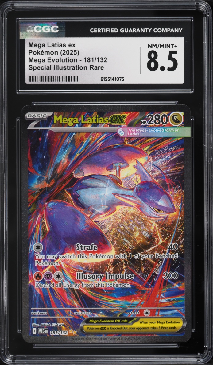 2025 Pokemon Mega Evolution SIR Mega Latias ex #181 CGC 8.5 NM-MT+