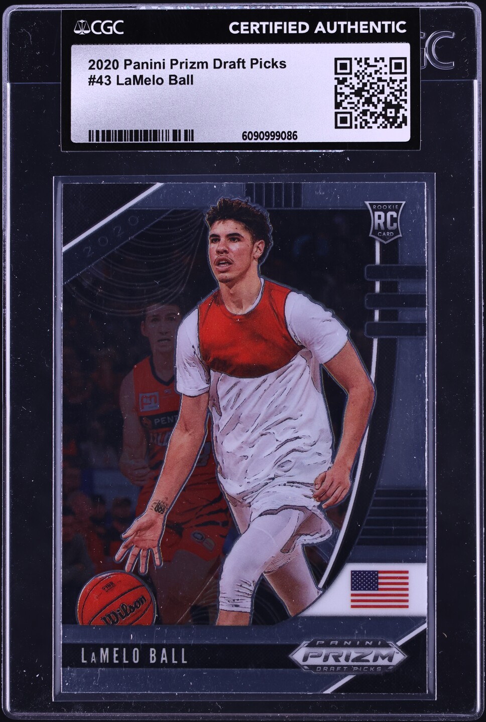 2020 Panini Prizm Draft Picks LaMelo Ball ROOKIE #43 CGC AUTH