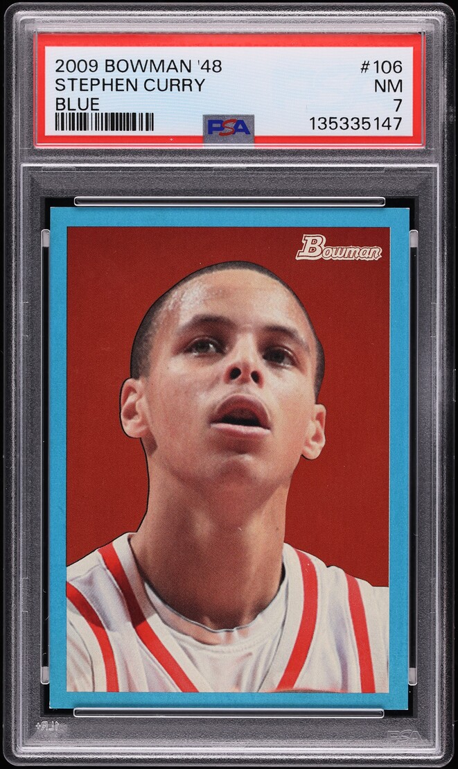 2009 Bowman '48 Blue Stephen Curry ROOKIE /1948 #106 PSA 7 NRMT
