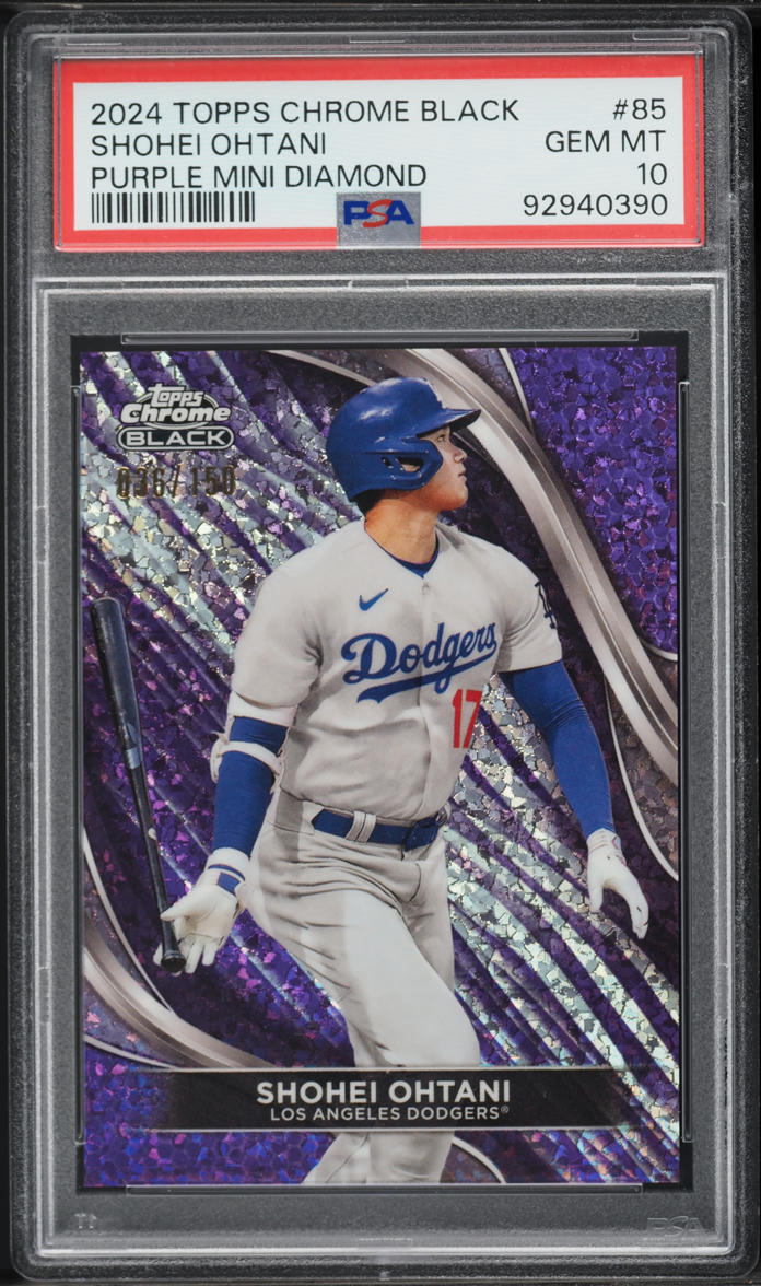 2024 Topps Chrome Black Purple Mini Diamond Refractor Shohei
